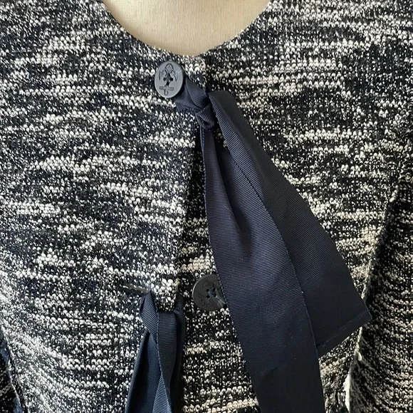 1901 tweed jacket navy blue with pretty details bow - Picture 2 of 8